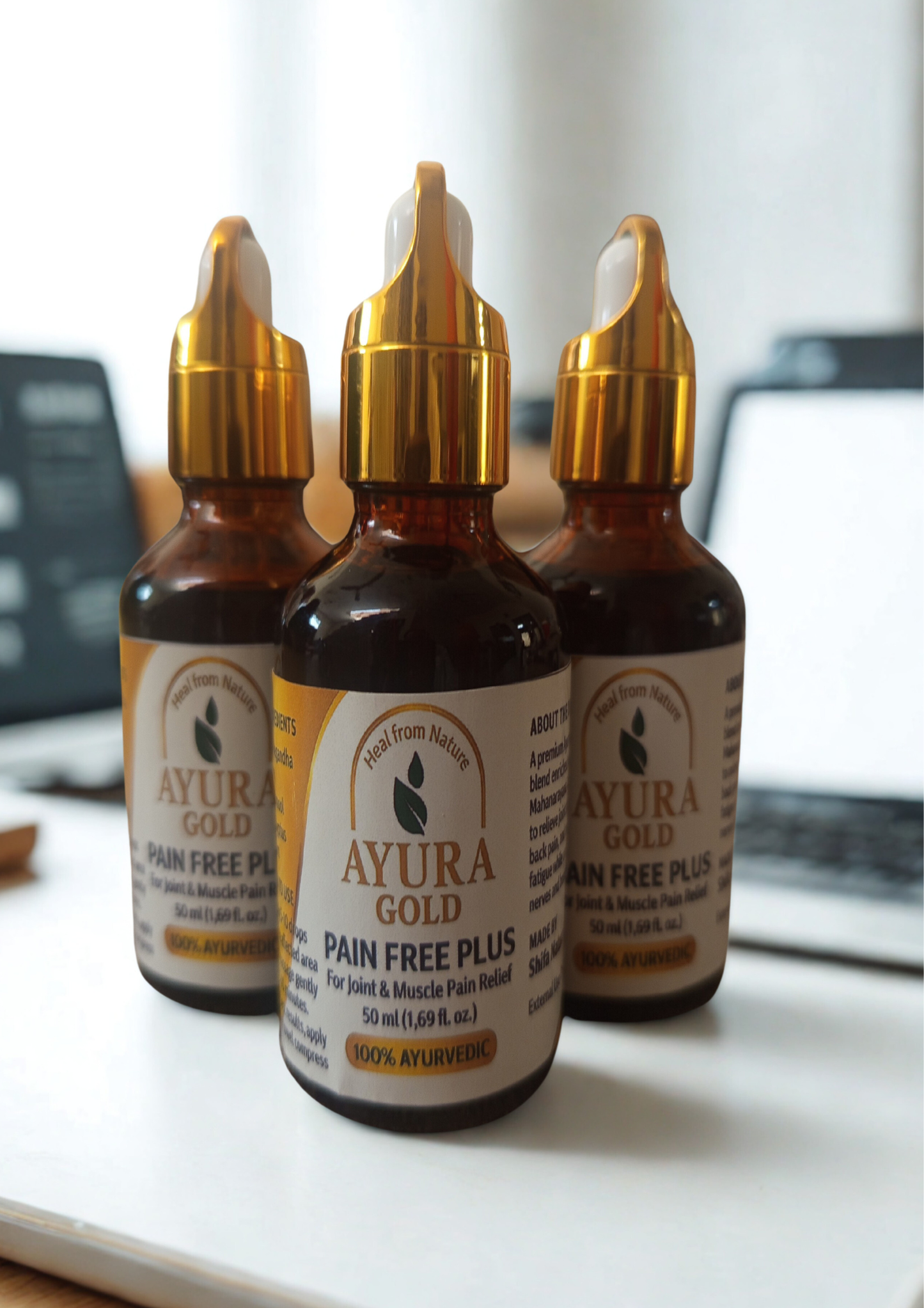 Ayura Gold Pain Free Plus Pack of 3 Bottles