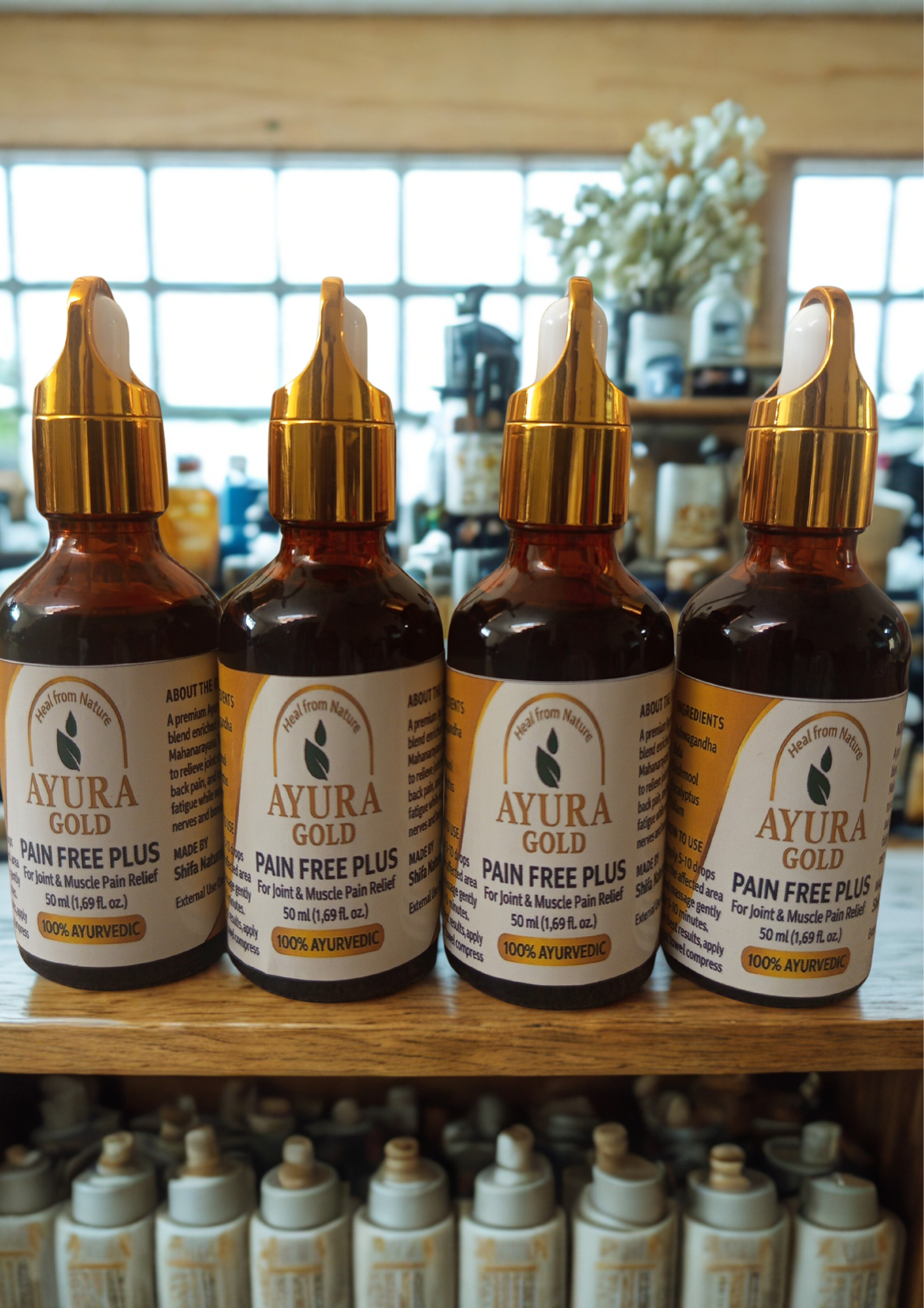 Ayura Gold Pain Free Plus Pack of 4 Bottles – Family Care Bundle