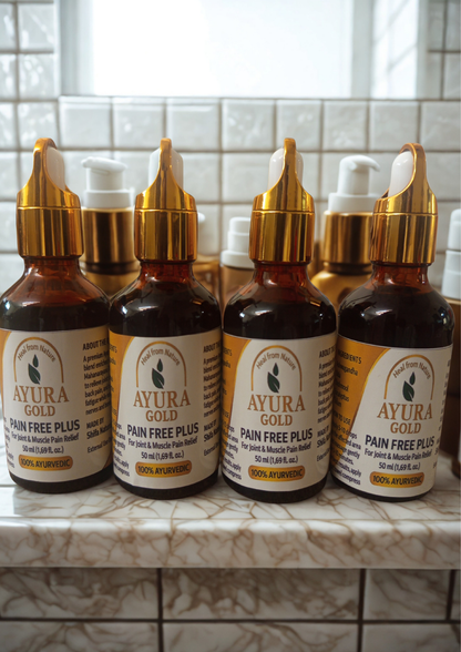 Ayura Gold Pain Free Plus Pack of 4 Bottles – Family Care Bundle