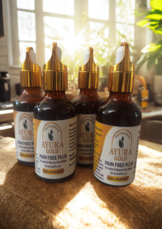 Ayura Gold Pain Free Plus Pack of 4 Bottles – Family Care Bundle